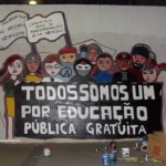 Mural em solidariedade aos estudantes mobilizados e ocupados no Chile