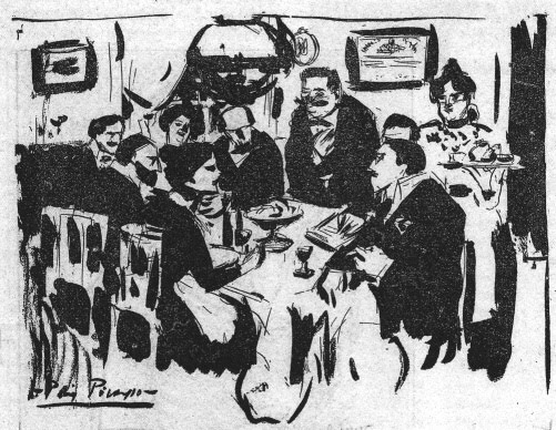 Reunião da Arte Jovem, desenho de Picasso