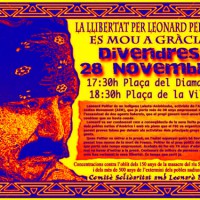 [Espanha] Barcelona: 150 anos do massacre do Rio Sand Creek, e a luta continua. Nem perdão, nem esquecimento! Liberdade para Leonard Peltier!