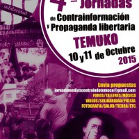 [Chile] Temuko: 4ª Jornadas de Contrainformação e Propaganda Libertária, 10 e 11 de outubro