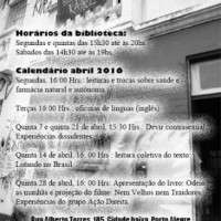 [Porto Alegre-RS] Calendário de Atividades na Biblioteca Kaos. Mês de Abril.