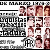 [Argentina] Rosário: Homenagem a compas anarquistas desparecidos na última ditadura militar