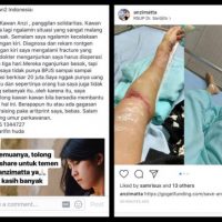 [Indonésia] Anzi Matta ferida com gravidade em acidente de moto