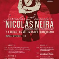 [Espanha] Jornadas de homenagem a Nicolás Neira e a todas as vítimas do fascismo | 12 a 14 de setembro