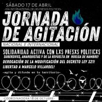[Chile] Jornada de agitação nacional e internacional com os presos subversivos, anarquistas e da revolta em greve de fome
