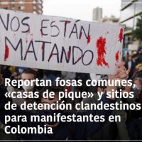 [Colômbia] #Cali | Informe desde os locais de detenção para possíveis valas comuns e "casas de pique"