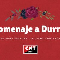 [Espanha] Vídeo | Homenagem a Durruti, 85 anos depois, a luta continua.
