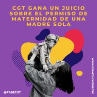 [Espanha] CGT ganha caso de licença maternidade de mãe solteira