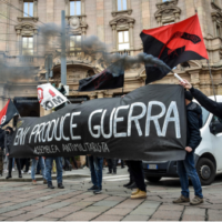 [Itália] Vídeo do cortejo antimilitarista no dia 2 de abril em Milão
