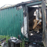 [França] Wallers (Nord): O container dos caçadores queimou