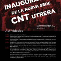 [Espanha] Inauguração da nova sede da CNT de Utrera e apresentação do Ateneo Cultural Libertario Salvador Seguí