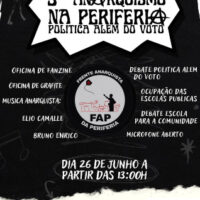 [São Paulo-SP] 3° Anarquismo na Periferia | Política Além do Voto
