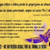 [Itália] Treviso: Manifestação solidária para o companheiro anarquista Juan Sorroche Fernández