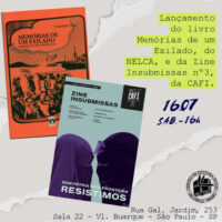 [São Paulo-SP] Lançamentos: livro Memórias de um exilado, do Nelca e da Zine Insubmissas da CAFI
