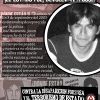 [Chile] Recordando José e todas as vítimas do terrorismo de Estado