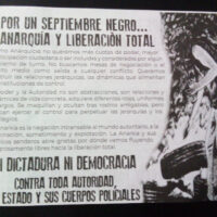 [Chile] Santiago, barricadas e panfletos no âmbito do Setembro Negro
