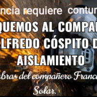 [Chile] A Urgência requer contundência: Tiremos Alfredo Cospito do isolamento. Palavras do companheiro Francisco Solar
