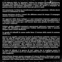 El día 24 de febrero de 2023 en la ciudad de Roma la justicia italiana ha rechazado el recurso interpuesto por lxs abogadxs defensores de Alfredo Cospito sobre el 41 bis, en el que se exigía su traslado del régimen de extremo aislamiento, condiciones por - 3