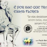 "É por isso que eu trago essas flores"