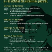[Espanha] No próximo 10 de março se recorda o centenário do assassinato de Salvador Seguí