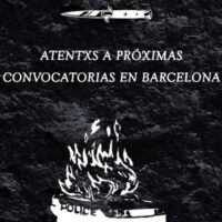 [Espanha] Solidariedade com A. Cospito. Atentos às próximas convocatórias em Barcelona