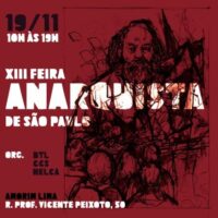 Última semana para inscrição na XIII Feira Anarquista de São Paulo