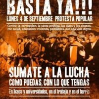 [Chile] BASTA JÁ!!! Chamado ao protesto popular contra a precarização da vida – 4 setembro
