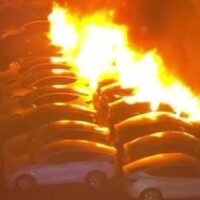 [Alemanha] Frankfurt am Main: Teslas incendiados