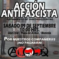 [Chile] Ação Antifascista | 9 de setembro | Santiago | Não Passarão!