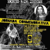 [Chile] Valparaíso: Jornada comemorativa "Claudia López Presente!" – 9 setembro