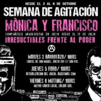 [Chile] Semana de agitação solidária com Mónica e Francisco – 2 a 6 de outubro