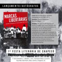 Lançamento "Marcas Libertárias" na 1ª Festa Literária de Chapecó