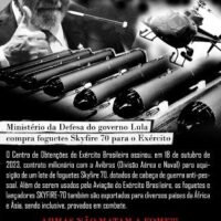 Ministério da Defesa do governo Lula compra foguetes Skyfire 70 para o Exército