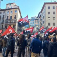[Espanha] A CNT realiza uma manifestação em Iruñea em solidariedade aos acusados pela Gestión y Eventos Lázaro.