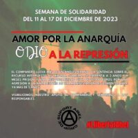 [Espanha] Liberdade Abel | Semana de Solidariedade de 11 a 17 de dezembro de 2023