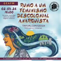 [São Paulo-SP] "Rumo a um Feminismo Descolonial Anarquista"