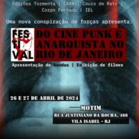 1° Festival do Cine Punk e Anarquista no Rio de Janeiro!