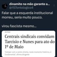 [São Paulo-SP] Centrais sindicais convidam Tarcísio e Nunes para ato [Pelego-Adulador-Hilário] do 1º de Maio