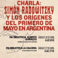 Palestra: Simón Radowitzky e as origens do Primeiro de Maio na Argentina