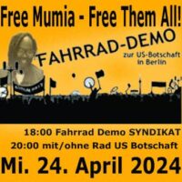 [Alemanha] Bicicletada e comício para o aniversário de 70 anos de Mumia | Liberdade para Mumia – Liberdade para Todos!