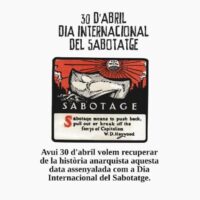 [Espanha] Dia Internacional da Sabotagem