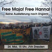 [Alemanha] Manifestação de 24 de maio - Libertem Maja! Libertem Hanna! Liberdade para todos os Antifas!