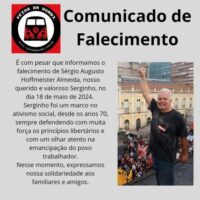 Comunicado de falecimento