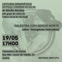 Evento Libertário na Cinemateca de Santos (SP)
