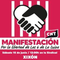 [Espanha] Solidariedade com as "6 de la Suiza". Manifestação em Xixón em 15 de junho.