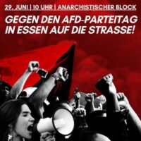 [Alemanha] Bloco anarquista na grande manifestação: Nas ruas contra a conferência do partido AfD em Essen!