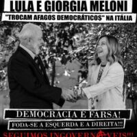 Lula e Giorgia Meloni "trocam afagos democrático$" na Itália