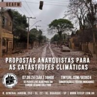 [São Paulo-SP] "Propostas anarquistas para as catástrofes climáticas"