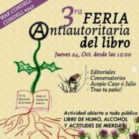 [Chile] Santiago: 3ª Feira Antiautoritária do Livro - 24 de outubro