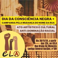 [Belém-PA] 20N: Dia da Consciência Negra no CCLA + campanha pela mudança de nome de rua